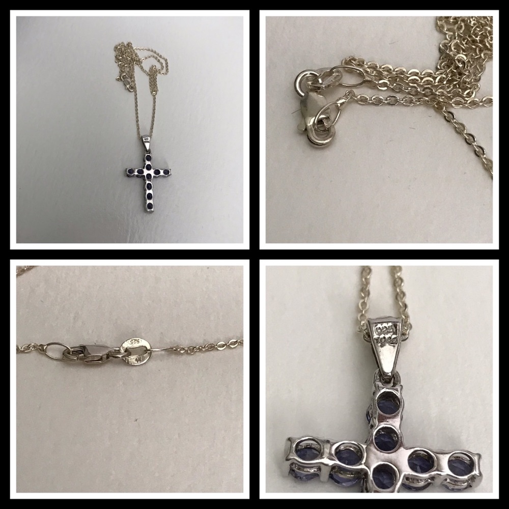 Tanzanite Crucifix Necklace - Picture 8 of 8